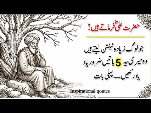 Hazrat Ali’s 5 Life-Changing Tips for Overthinkers | Find Calm & End Anxiety #hazrataliquotes Urdu